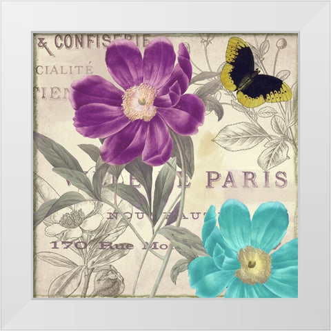 Petals of Paris II White Modern Wood Framed Art Print by Sasha