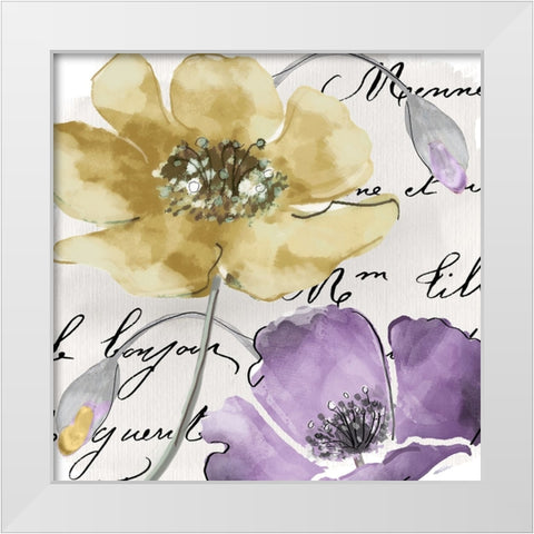 Fleurs de France II White Modern Wood Framed Art Print by Sasha