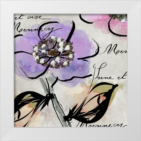 Dogwood II White Modern Wood Framed Art Print by Sasha