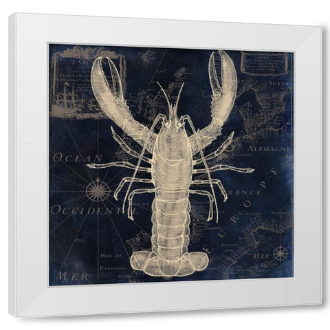 Maritime Blues II White Modern Wood Framed Art Print by Sasha