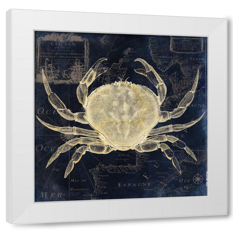 Maritime Blues III White Modern Wood Framed Art Print by Sasha