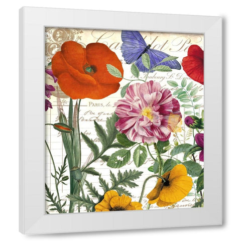 Printemps White Modern Wood Framed Art Print by Sasha