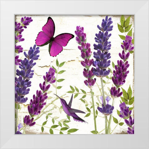 Lavande II White Modern Wood Framed Art Print by Sasha