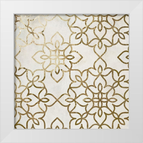 Salima I White Modern Wood Framed Art Print by Sasha