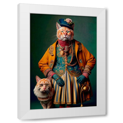 Coloratura I White Modern Wood Framed Art Print by Sasha