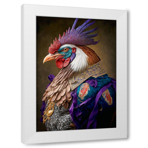 Coloratura V White Modern Wood Framed Art Print by Sasha