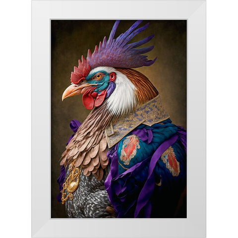 Coloratura V White Modern Wood Framed Art Print by Sasha