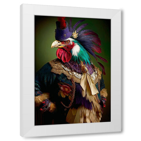 Coloratura VIII White Modern Wood Framed Art Print by Sasha