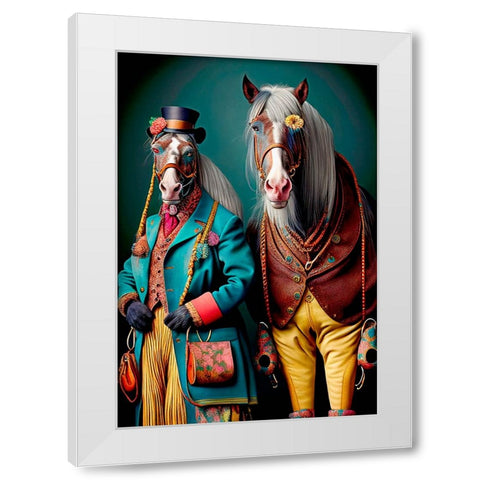 Coloratura XVI White Modern Wood Framed Art Print by Sasha