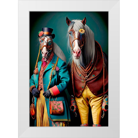 Coloratura XVI White Modern Wood Framed Art Print by Sasha