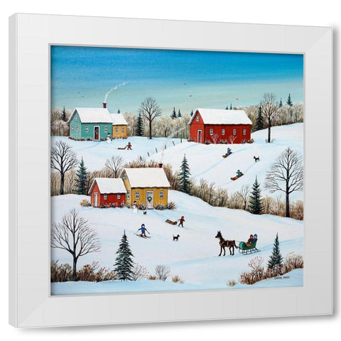 We Love Snow White Modern Wood Framed Art Print by Mark, Sharon
