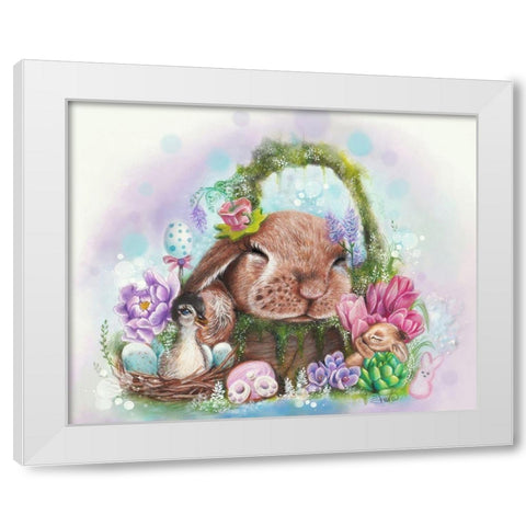 Dreaming of Spring White Modern Wood Framed Art Print by Sheena Pike Art