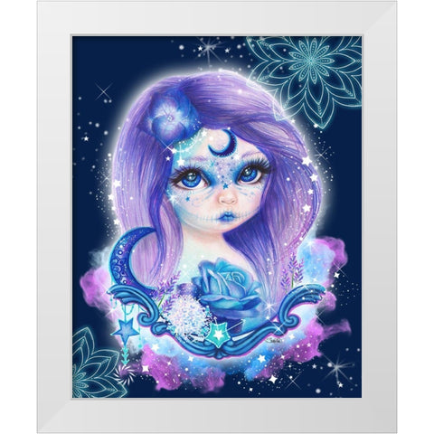 Sugar Sweeties - Galaxy - With Background White Modern Wood Framed Art Print by Sheena Pike Art