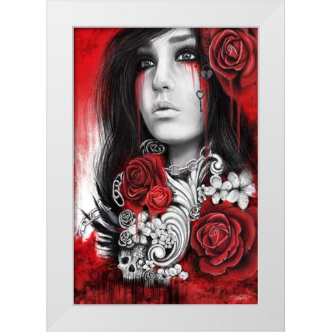Freed White Modern Wood Framed Art Print by Sheena Pike Art