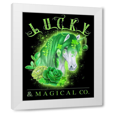 Lucky and Magical Co Unicorn White Modern Wood Framed Art Print by Sheena Pike Art