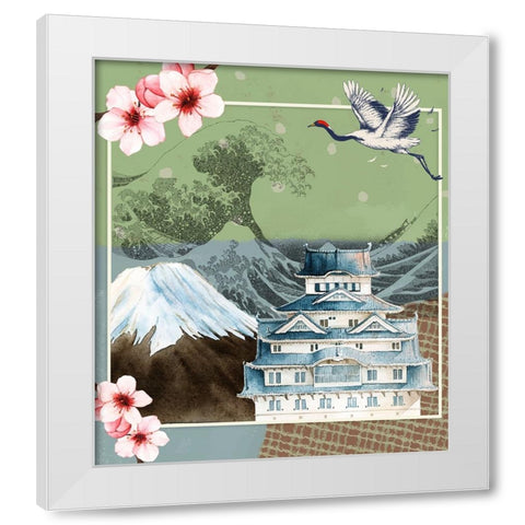 Fuji Fun White Modern Wood Framed Art Print by The Font Diva