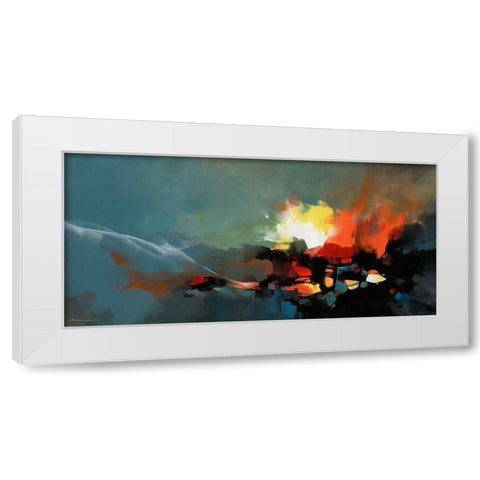 Explorations I White Modern Wood Framed Art Print by Leung, Thomas