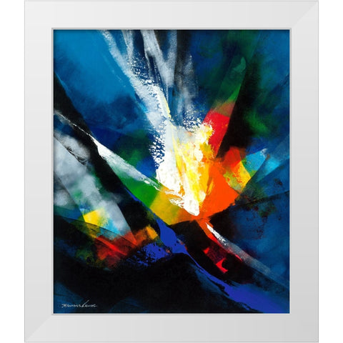 Joyful III White Modern Wood Framed Art Print by Leung, Thomas