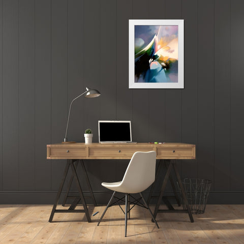 Effervescence White Modern Wood Framed Art Print by Leung, Thomas