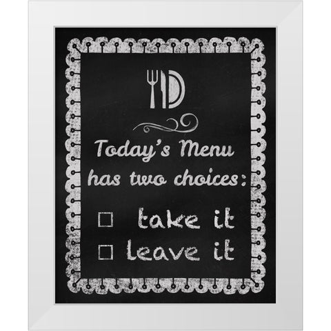 Today’s Menu White Modern Wood Framed Art Print by Lavoie, Tina