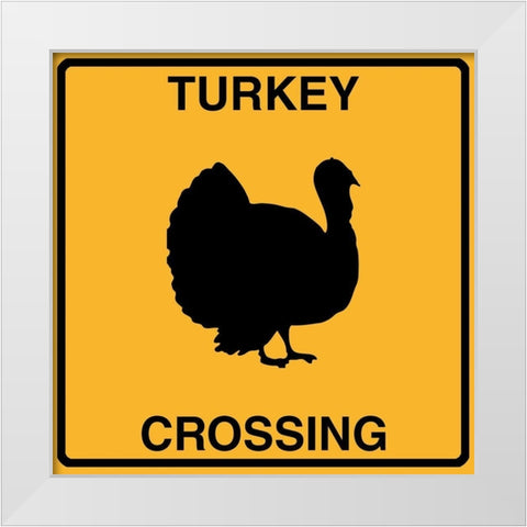 Turkey Crossing White Modern Wood Framed Art Print by Lavoie, Tina