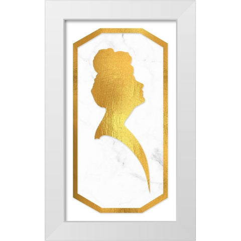 Gibson Girl Cameo Long right White Modern Wood Framed Art Print by Lavoie, Tina