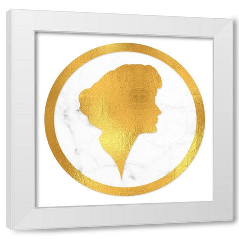 Gibson Girl Cameo right White Modern Wood Framed Art Print by Lavoie, Tina