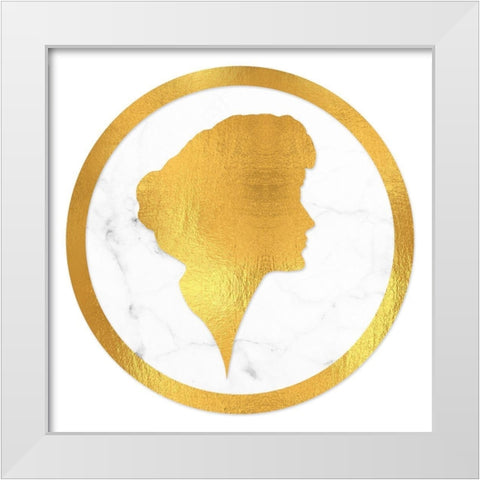 Gibson Girl Cameo right White Modern Wood Framed Art Print by Lavoie, Tina