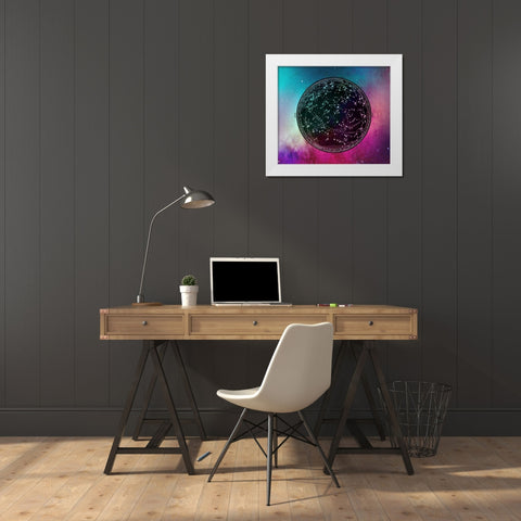 Nebula Sky Map horiz White Modern Wood Framed Art Print by Lavoie, Tina