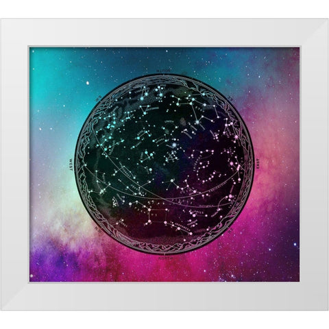 Nebula Sky Map horiz White Modern Wood Framed Art Print by Lavoie, Tina
