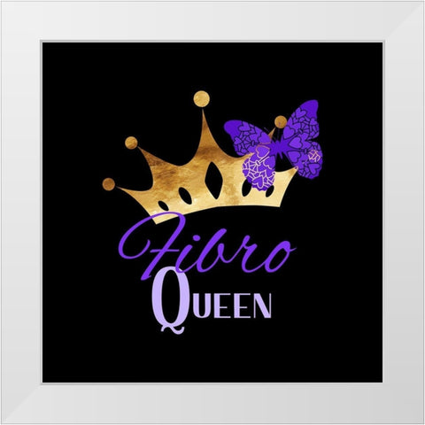 Fibro Queen White Modern Wood Framed Art Print by Lavoie, Tina