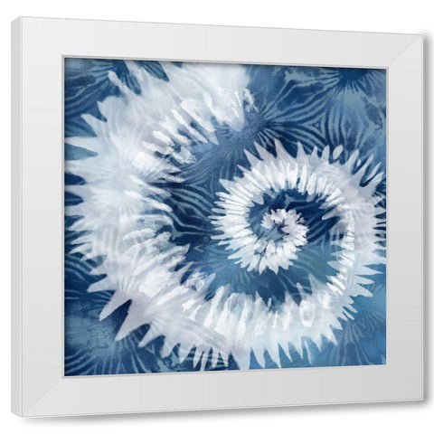 Indigo Tie Dye I White Modern Wood Framed Art Print by Lavoie, Tina
