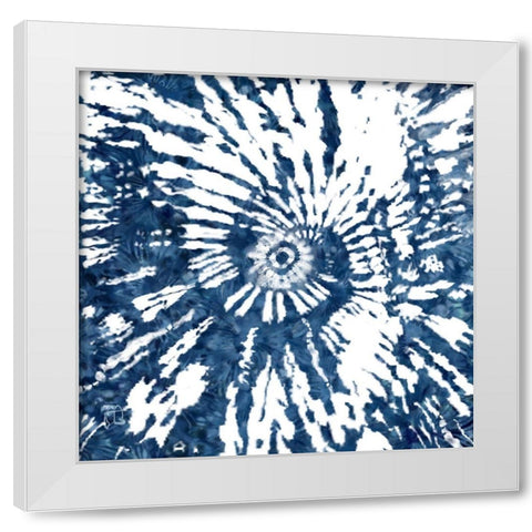 Indigo Tie Dye II White Modern Wood Framed Art Print by Lavoie, Tina