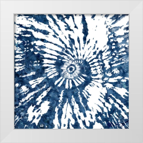 Indigo Tie Dye II White Modern Wood Framed Art Print by Lavoie, Tina