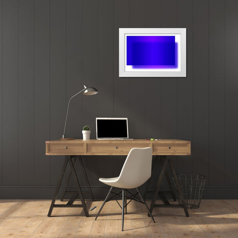 Cobalt White Modern Wood Framed Art Print by Lavoie, Tina