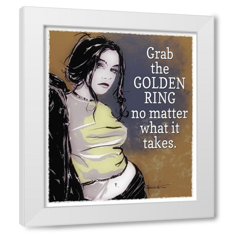 Grab White Modern Wood Framed Art Print by TMBorenstein