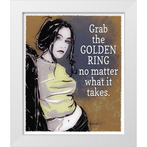 Grab White Modern Wood Framed Art Print by TMBorenstein