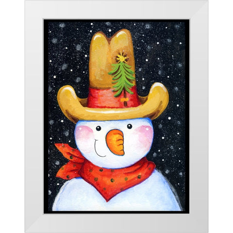 Tall Hat White Modern Wood Framed Art Print by Wade, Valarie