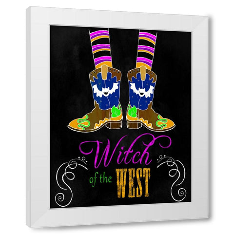 Witch Of The West White Modern Wood Framed Art Print by Wade, Valarie