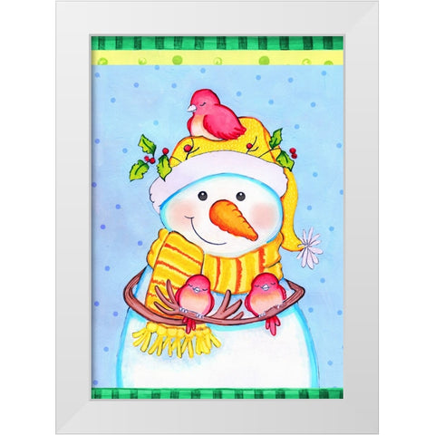 Feathered Friends White Modern Wood Framed Art Print by Wade, Valarie