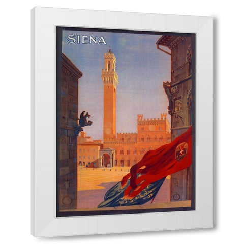 Siena White Modern Wood Framed Art Print by Vintage Apple Collection