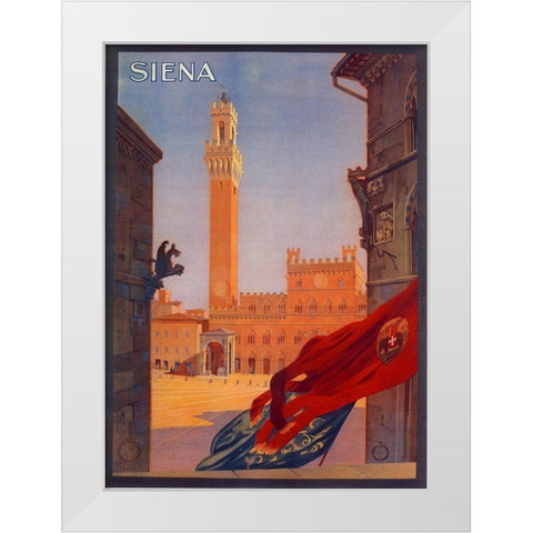 Siena White Modern Wood Framed Art Print by Vintage Apple Collection