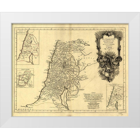 Holy Land II White Modern Wood Framed Art Print by Vintage Apple Collection