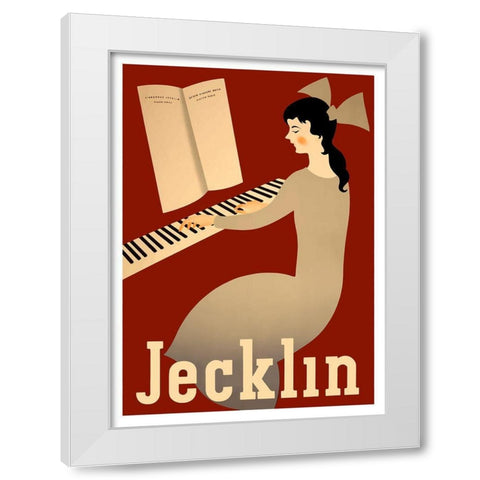 Jecklin White Modern Wood Framed Art Print by Vintage Apple Collection