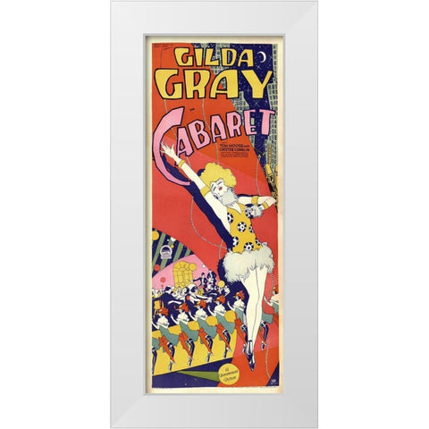 Gilda Gray Cabaret White Modern Wood Framed Art Print by Vintage Apple Collection