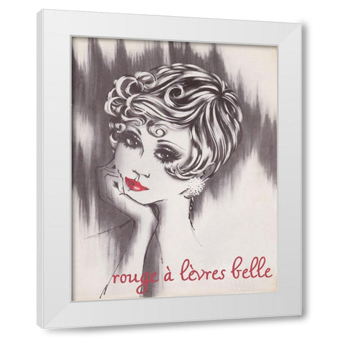 Beautiful Lipstick White Modern Wood Framed Art Print by Vintage Apple Collection