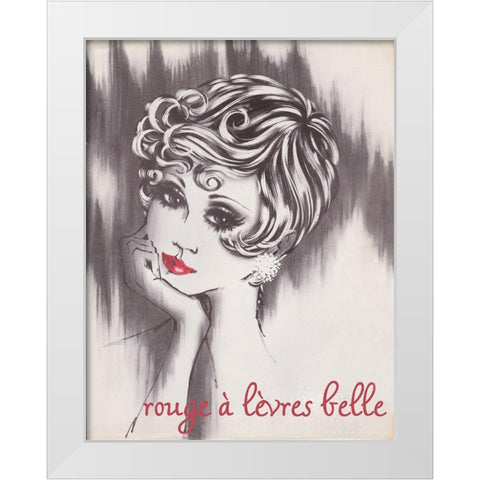 Beautiful Lipstick White Modern Wood Framed Art Print by Vintage Apple Collection