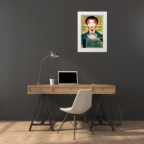 Salon Des Cent Artist White Modern Wood Framed Art Print by Vintage Apple Collection