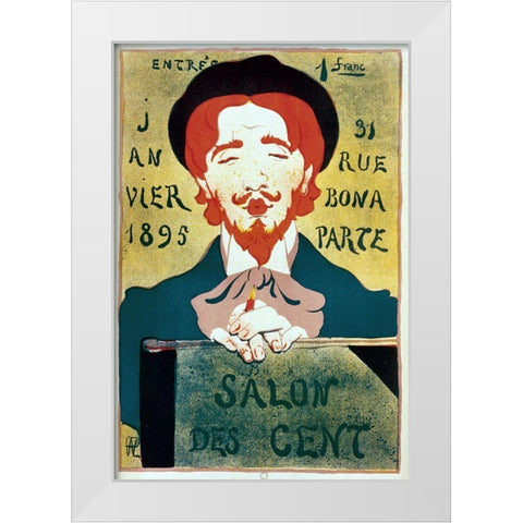 Salon Des Cent Artist White Modern Wood Framed Art Print by Vintage Apple Collection