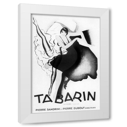 Tabarin Art Deco White Modern Wood Framed Art Print by Vintage Apple Collection